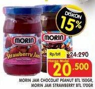 Promo Harga Morin Jam Choco Peanut, Strawberry 150 gr - Superindo