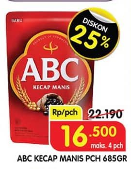 Promo Harga ABC Kecap Manis 520 ml - Superindo