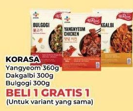 Promo Harga Korasa Chicken Yangnyeom, Dakgalbi, Bulgogi 300 gr - Yogya