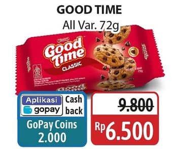 Promo Harga Good Time Cookies Chocochips All Variants 72 gr - Alfamidi