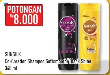 Promo Harga SUNSILK Shampoo Soft And Smooth, Black Shine 340 ml - Hypermart