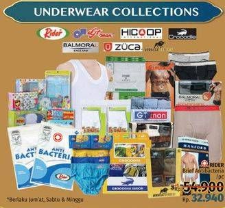 Promo Harga RIDER Underwear Man Brief Antibacteria  - LotteMart