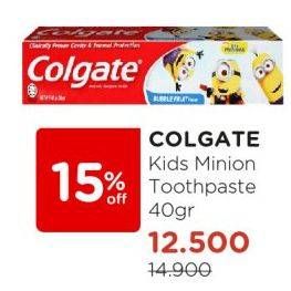 Promo Harga Colgate Toothpaste Kids Minion 40 gr - Watsons