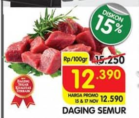 Promo Harga Daging Semur per 100 gr - Superindo