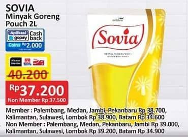 Promo Harga Sovia Minyak Goreng 2000 ml - Alfamart