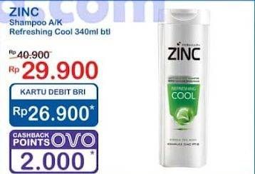 Promo Harga Zinc Shampoo Refreshing Cool 340 ml - Indomaret
