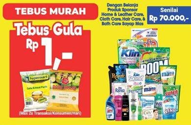 Promo Harga TEBUS MURAH Gula Pasir 1kg  - Hypermart