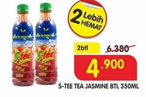 Promo Harga S TEE Minuman Teh Melati Jasmine per 2 botol 350 ml - Superindo