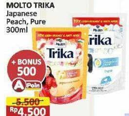 Promo Harga Molto Trika Japanese Peach, Pure 300 ml - Alfamart
