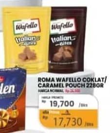 Promo Harga Roma Wafello Bites Butter Caramel, Choco Blast 234 gr - Carrefour
