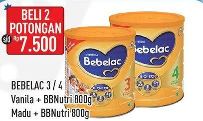 Promo Harga BEBELAC 3 / 4 Susu Pertumbuhan Vanila, Madu per 2 kaleng 800 gr - Hypermart