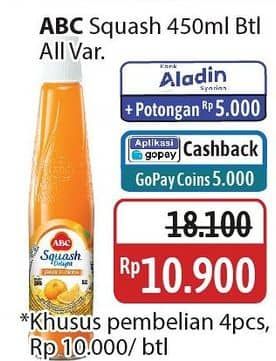 Promo Harga ABC Syrup Squash Delight All Variants 460 ml - Alfamidi