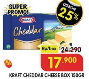 Promo Harga Kraft Cheese Cheddar 150 gr - Superindo