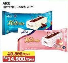 Promo Harga Aice Ice Cream Histeria Vanila Peach 70 ml - Alfamart