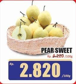 Promo Harga Pear Sweet per 100 gr - Hari Hari