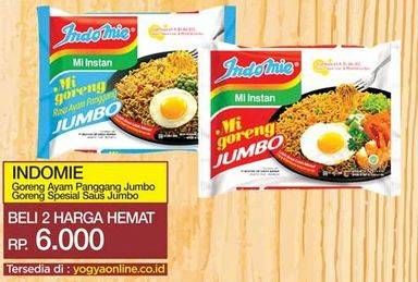 Promo Harga INDOMIE Mi Goreng Jumbo Ayam Panggang, Spesial per 2 pcs - Yogya