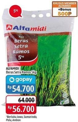 Promo Harga Alfamidi Beras Setra Ramos 5000 gr - Alfamidi