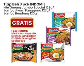 Promo Harga Indomie Mi Goreng Jumbo Spesial, Ayam Panggang, Rendang 120 gr - Indomaret