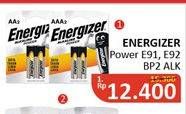Promo Harga ENERGIZER Battery Alkaline Max AA E91, AAA E92 2 pcs - Alfamidi