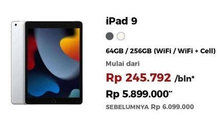 Promo Harga Apple iPad 9th Gen  - Erafone