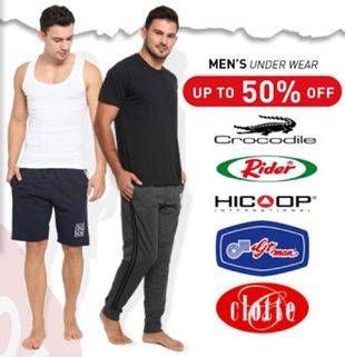 Promo Harga Crocodile/Rider/Hicoop/GT Man/Clotte Men Underwear  - Carrefour