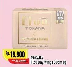 Promo Harga Pokana Flou Pembalut SAP Ultrathin 0,7 mm Medium Wings 30 Cm 8 pcs - Alfamart