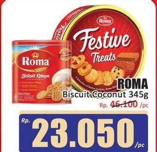 Promo Harga Roma Biskuit Kelapa 345 gr - Hari Hari