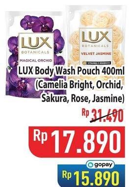 Promo Harga LUX Botanicals Body Wash Camellia White, Magical Orchid, Sakura Bloom, Soft Rose, Velvet Jasmine 400 ml - Hypermart