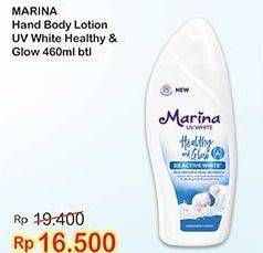 Promo Harga MARINA Hand Body Lotion UV White Healthy Glow 460 ml - Indomaret