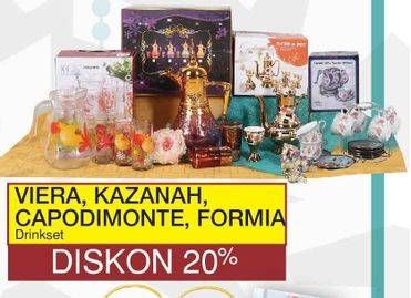 Promo Harga Viera/Kazanah/Capodimonte/Formia Drink Set  - Yogya