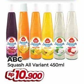 Promo Harga ABC Syrup Squash Delight All Variants 460 ml - Yogya