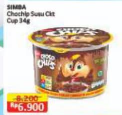 Promo Harga Simba Cereal Choco Chips Susu Coklat 34 gr - Alfamart