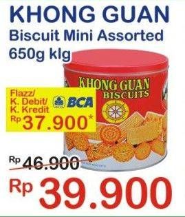 Promo Harga KHONG GUAN Assorted Biscuit Red 650 gr - Indomaret
