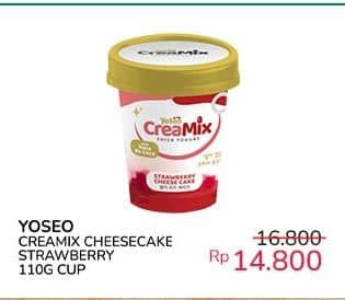 YOSEO Creamix Thick Yogurt 110 gr Diskon 11%, Harga Promo Rp14.800, Harga Normal Rp16.800, Indomaret Fresh