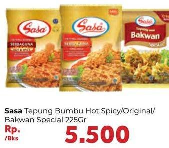 Promo Harga Sasa Tepung Bumbu Hot Spicy, Original, Bakwan Special 225 gr - Carrefour