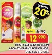 Promo Harga Fresh Care Minyak Angin Aromatherapy Hot Strong, Kayu Putih 10 ml - Superindo