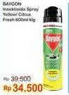 Promo Harga BAYGON Insektisida Spray Yellow Fresh Scent, Citrus Fresh 600 ml - Indomaret