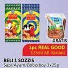 Harga Sozzis Sapi/Ayam/Bobiboy 3x25g / Real Good 125ml All Variant