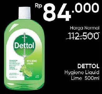 Promo Harga Dettol Antiseptic Germicide Liquid Lime 500 ml - Guardian