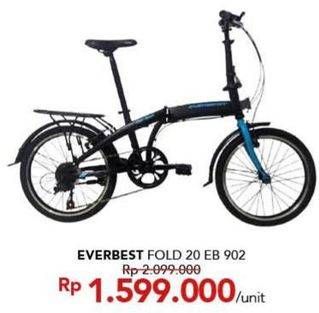 Promo Harga EVERBEST Fold Bike 20 EB 902  - Carrefour