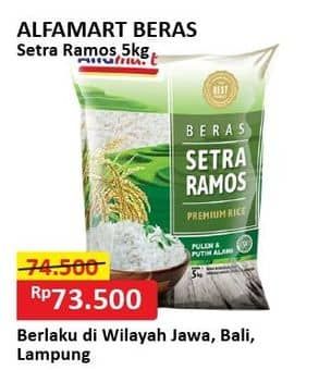 Promo Harga Alfamart Beras Setra Ramos 5000 gr - Alfamart