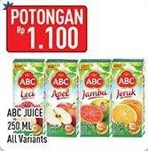 Promo Harga ABC Juice All Variants 250 ml - Hypermart