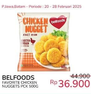 Promo Harga Belfoods Nugget Chicken Nugget 500 gr - Indomaret