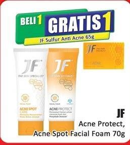 Promo Harga JF Facial Foam Acne Protect, Acne Spot Care 70 gr - Hari Hari