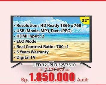 Promo Harga POLYTRON PLD 32V7510 | LED TV Dignity 32"  - Hari Hari