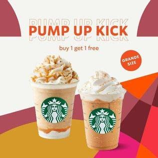 Promo Harga Buy 1 Get 1 Free  - Starbucks