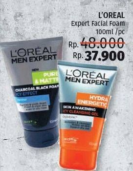 Promo Harga LOREAL MEN Facial Foam Expret Pure Matte 100 ml - LotteMart