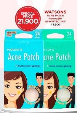 Promo Harga Watsons Acne Patch Assorted, Regular 24 pcs - Watsons