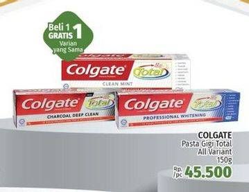 Promo Harga COLGATE Toothpaste Total All Variants 150 gr - LotteMart