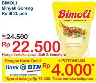 Promo Harga BIMOLI Minyak Goreng 2 ltr - Indomaret